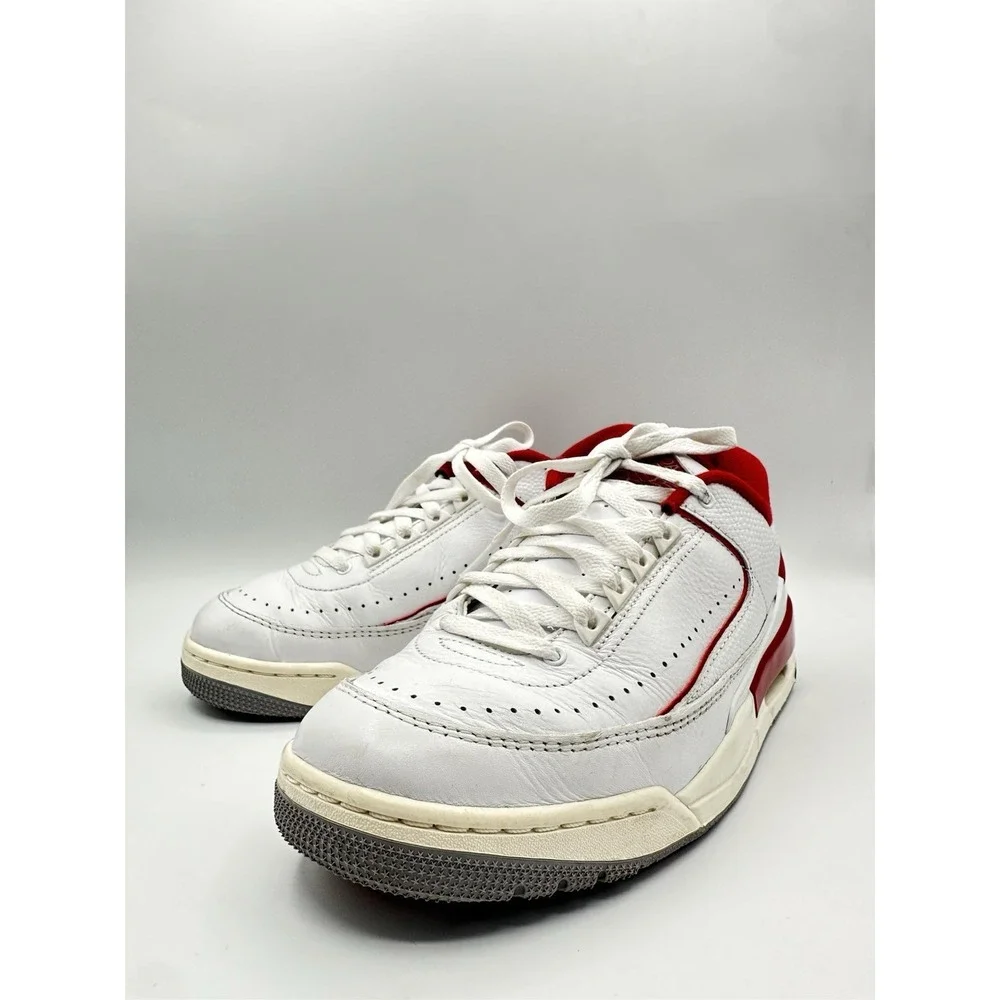 Nike Air Jordan 2/3 White Red Low Sneakers Men's Size 9.5 Clean w/ Box